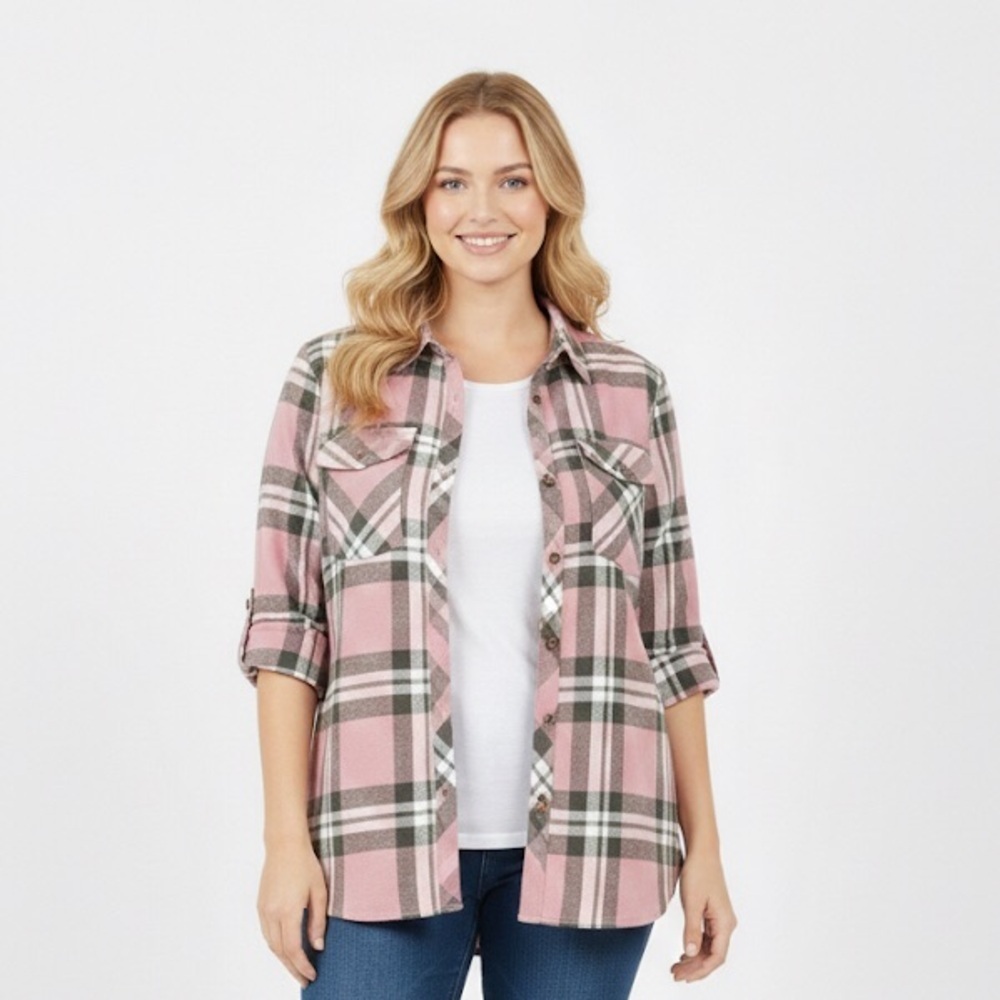 Old Navy plaid boyfriend shirt button down size extra large